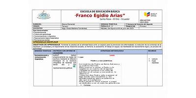 ESCUELA DE EDUCACIÓN BÁSICA FRANCO EGIDIO ARIAS