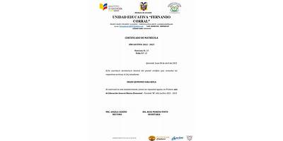 UNIDAD EDUCATIVA FERNANDO CORRAL
